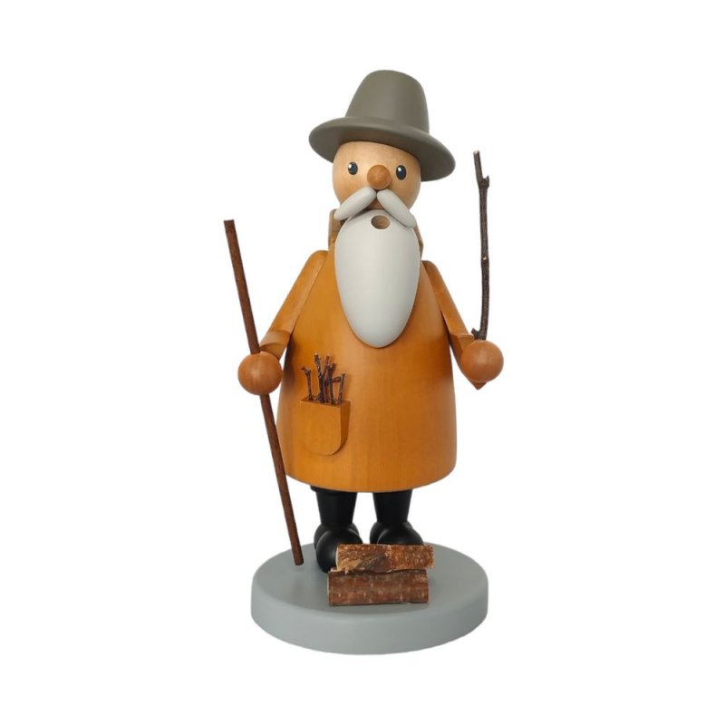 Smoking man wood collector, stained