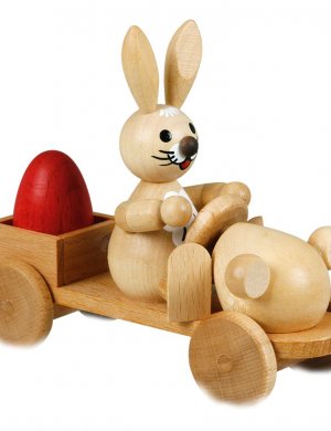 Easter bunny in the car