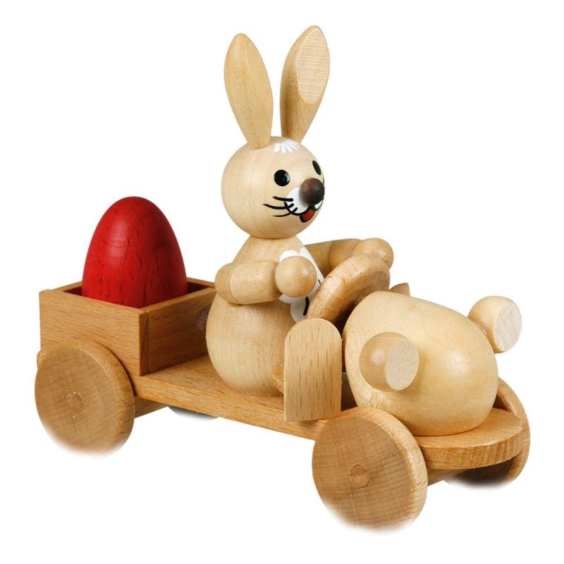 Easter bunny in the car