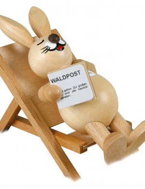 Easter bunny in a deck chair