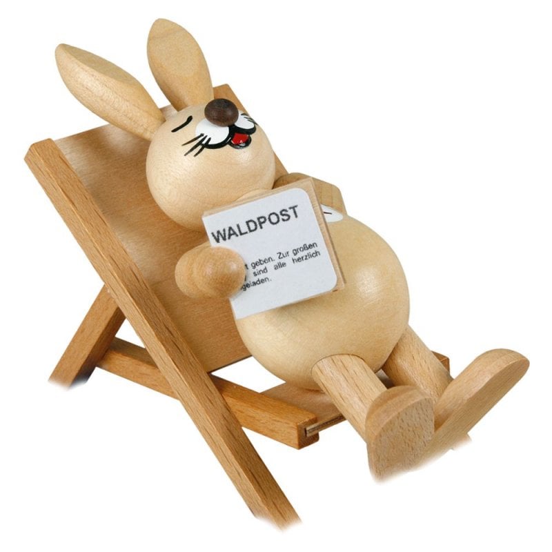 Easter bunny in a deck chair