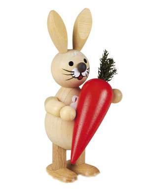 Easter bunny with big carrot