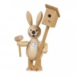 Easter bunny with birdhouse