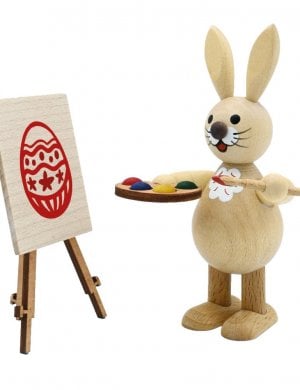 Easter bunny with easel