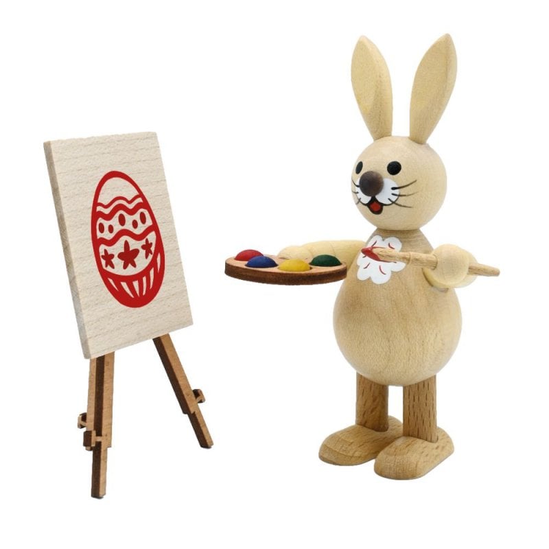 Easter bunny with easel