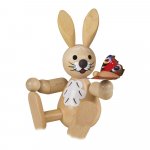 Easter bunny sitting with butterfly, medium