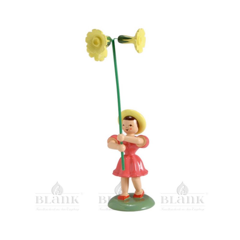 Blank flower child with primrose, colored