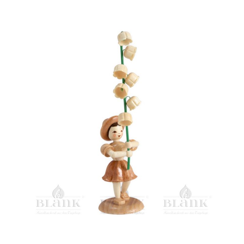 Blank flower child with lily of the valley, natural
