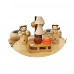 Tea light pyramid with Santa Claus and angels