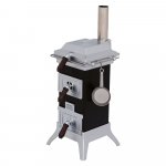 HUSS Karzl stove Siegfried, matt chrome/black