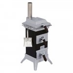 HUSS Karzl stove Siegfried, matt chrome/black