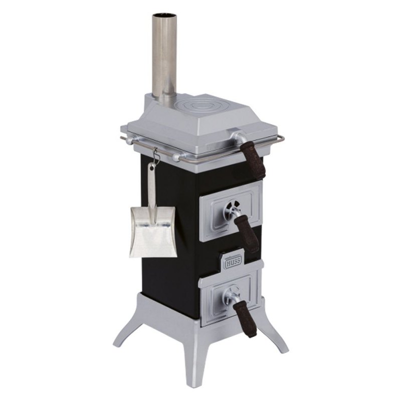 HUSS Karzl stove Siegfried, matt chrome/black