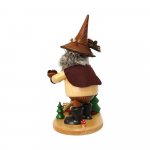 Smoking man forest gnome with squirrel