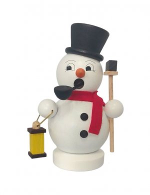 Smoking man snowman