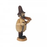 Smoking man forest gnome with saw, natural