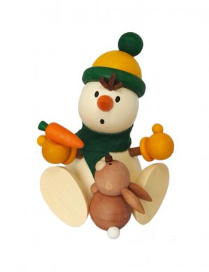 snowman with rabbit