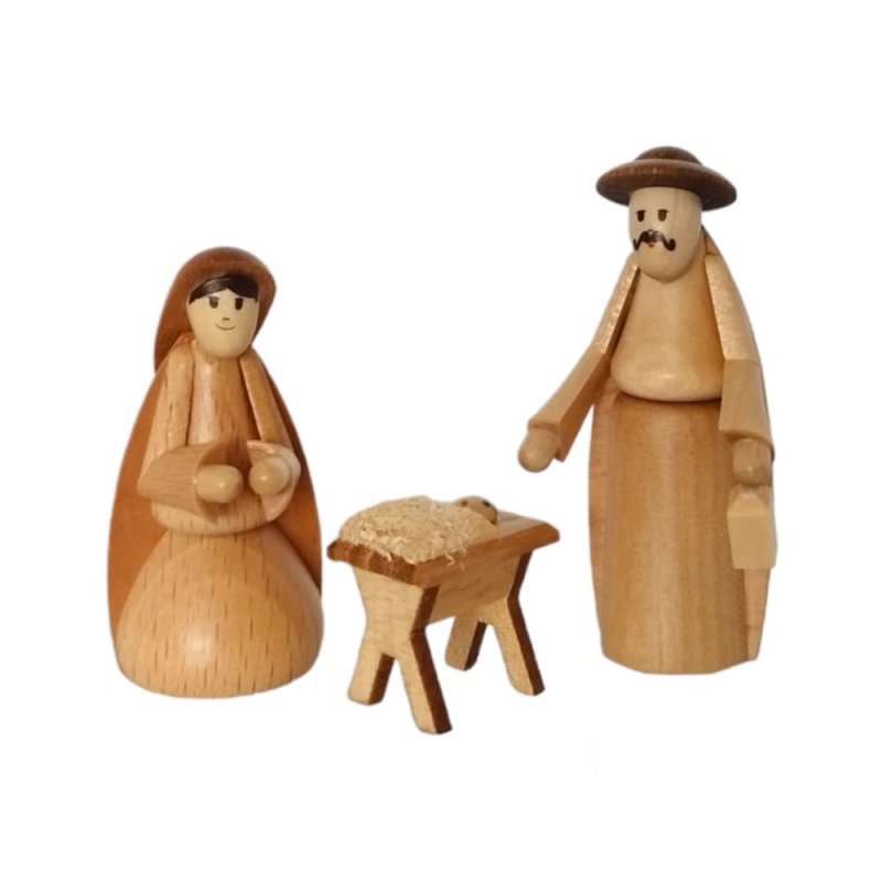 Nativity figures Maria and Joseph, natural