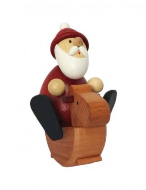 Santa Claus on rocking horse