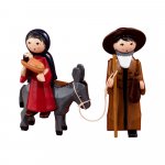 Mary and Joseph on donkeys, colored