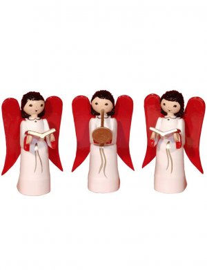 Nativity Angel 3 pcs. coloured