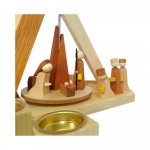 Moderne Teelichtpyramide Weihnachtsgeschichte, natur