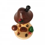 Smoker mushroom house brown cap curved and flat