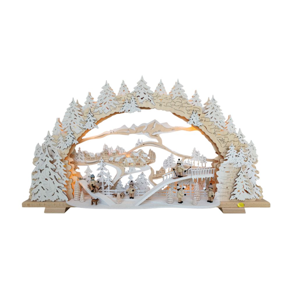 Candle arch tobogganing on the Ziegenberg, LED