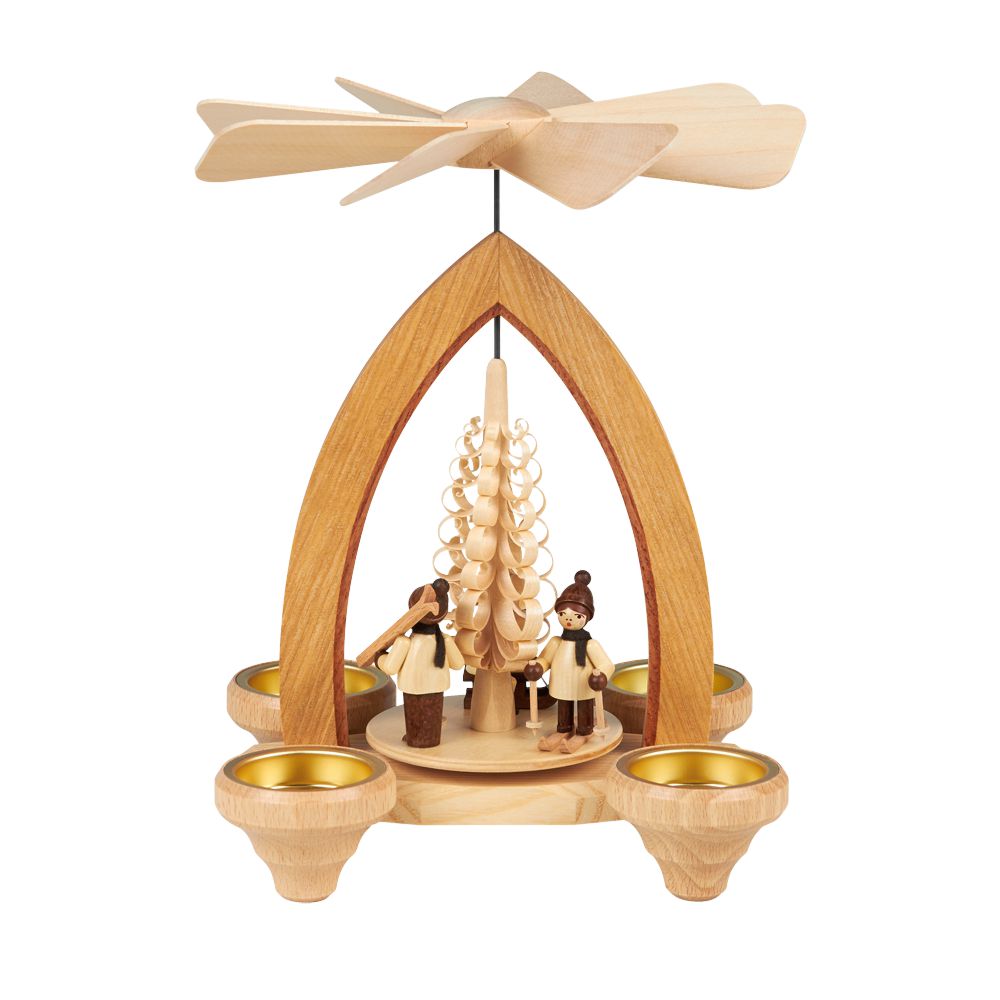 tealight pyramid Winter Children, standing