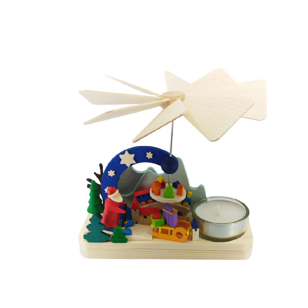 Tealight pyramid Santa Claus