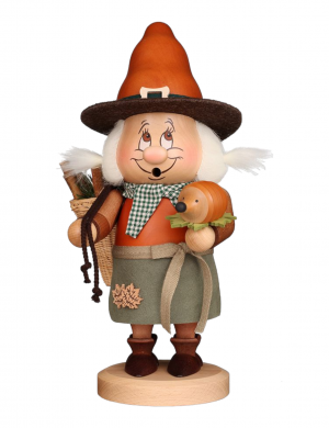 Red smoke figure gnome forest woman