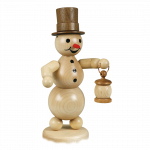 Smoker snowman with lantern