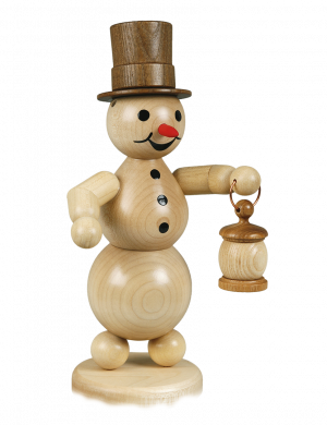 Smoker snowman with lantern