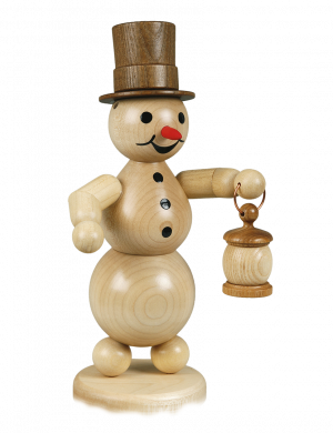 Smoker snowman with lantern