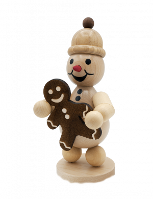 Schneemann Junior mit Pfefferkuchenmann, mittel 