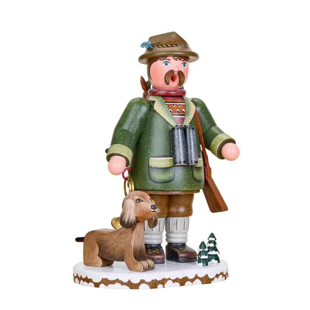 Smoker hunter with dog