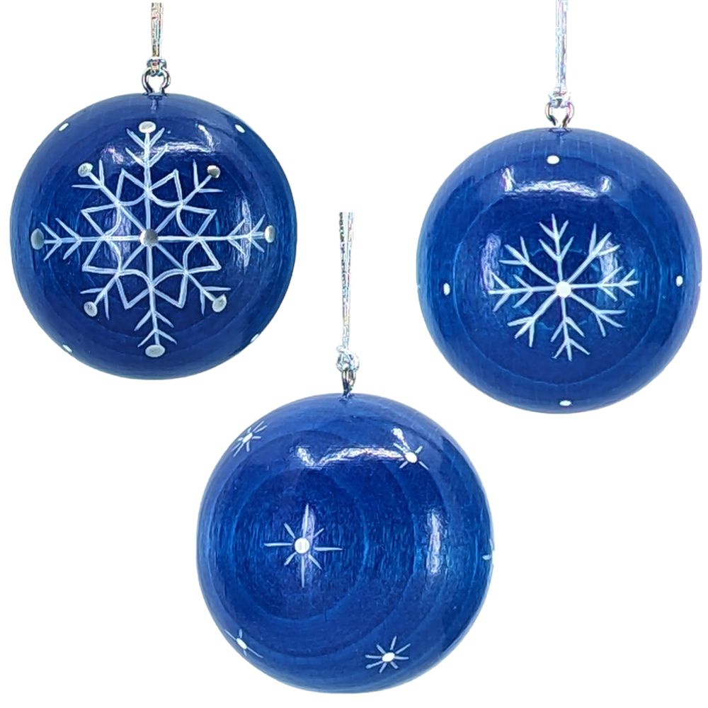 Tree hanging crystals, 3 pieces. blue