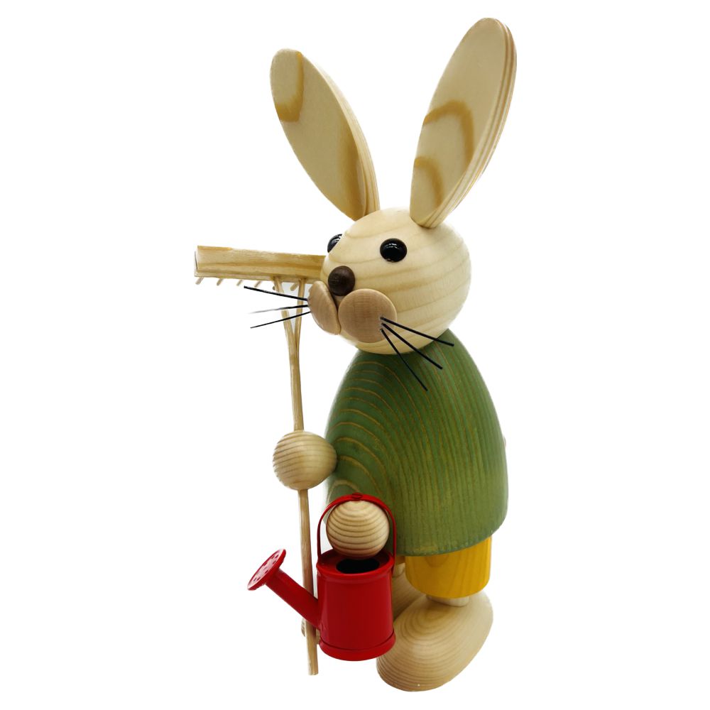 Easter bunny boy gardener, green