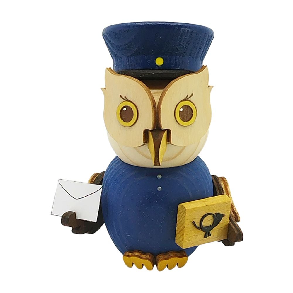 Wooden figure mini owl postman
