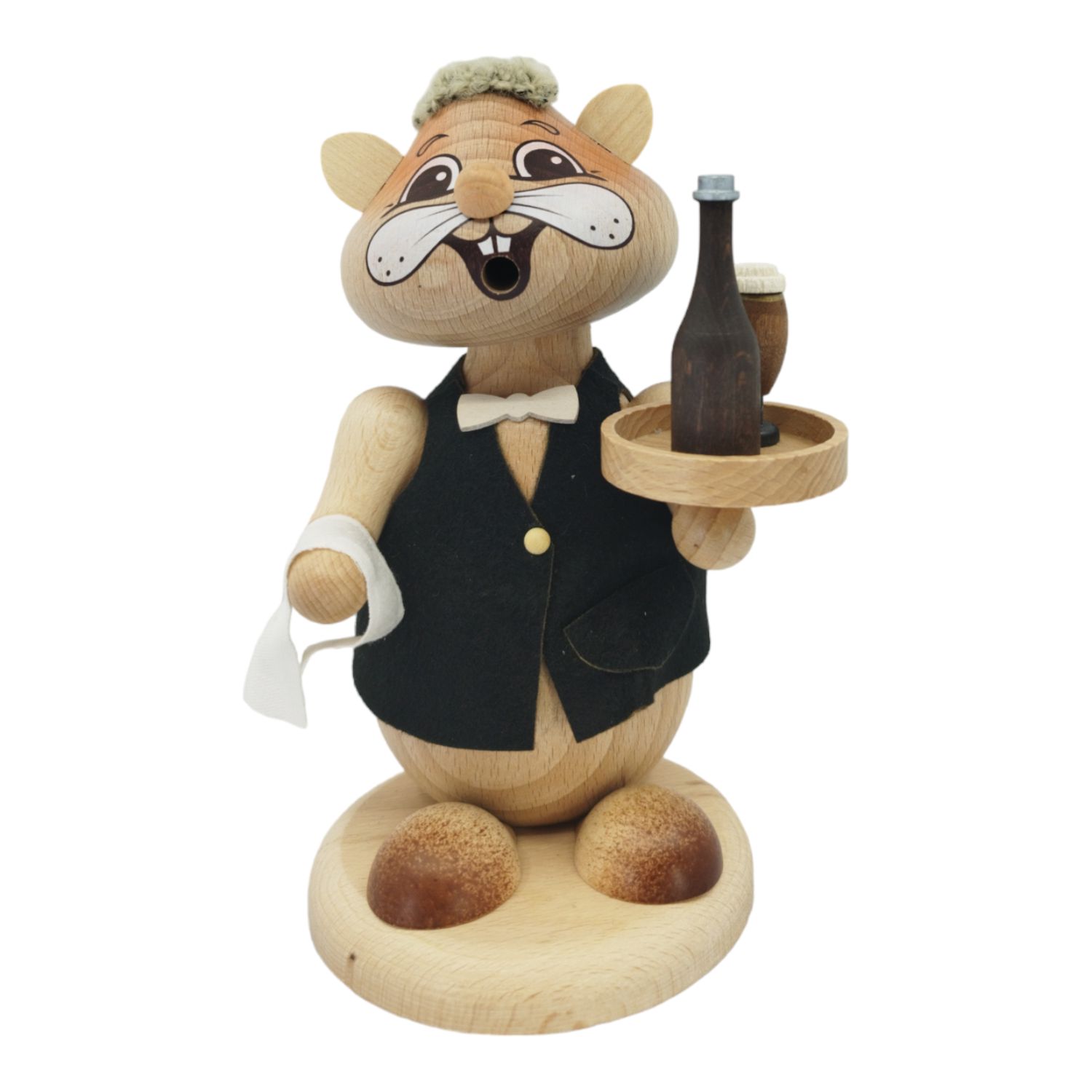 Smoking figure hamster waiter