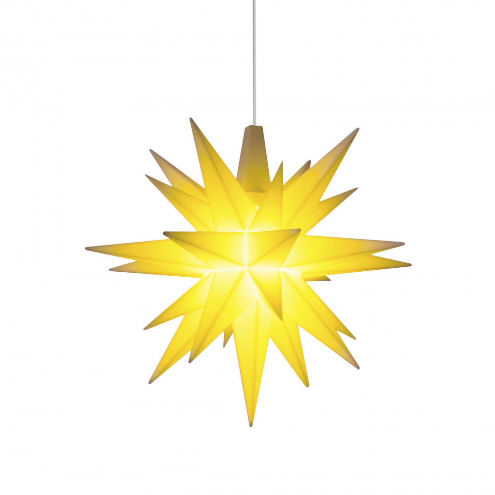 Moravian miniature star plastic 8cm, yellow