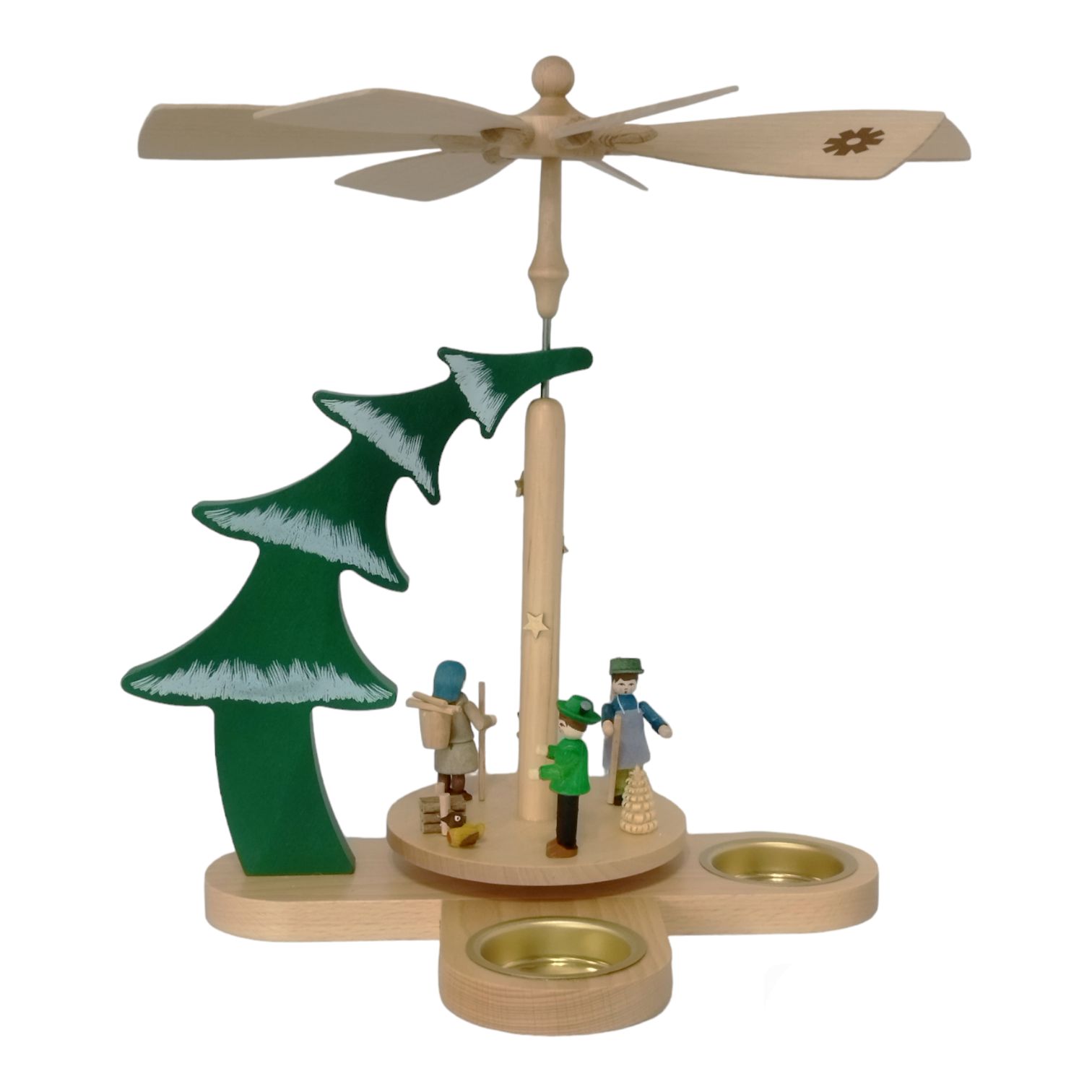 Tealight pyramid forest people
