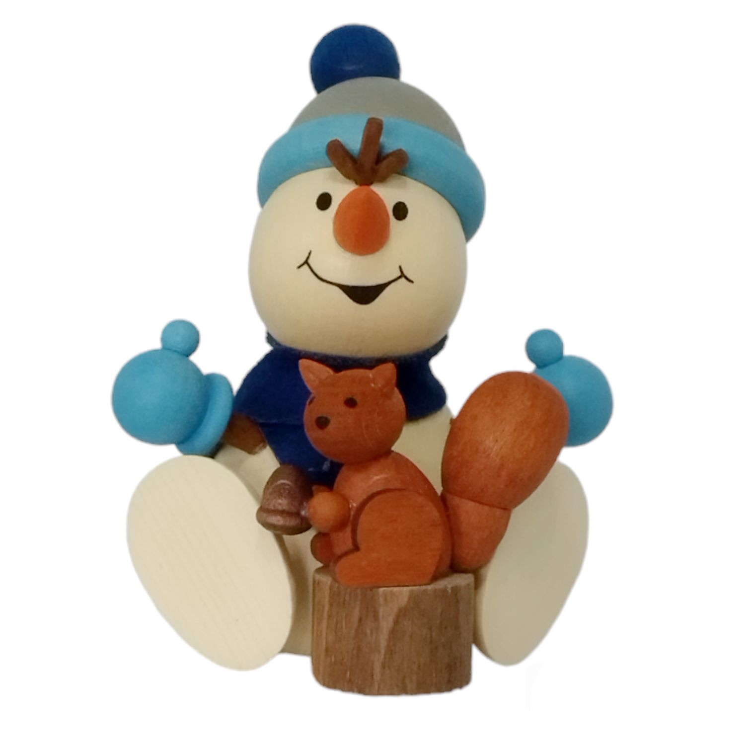 Snowman with squirrel