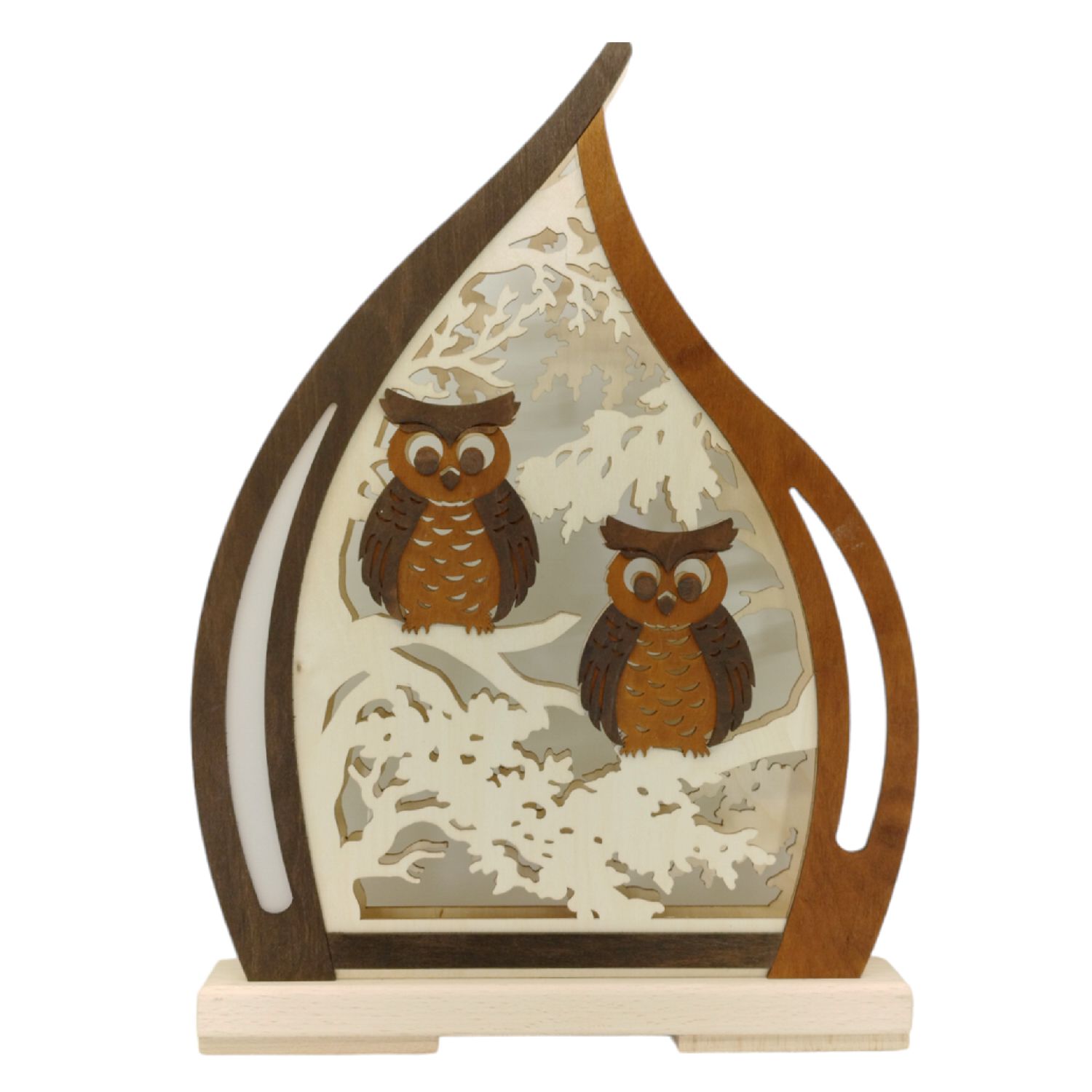 Romantic lamp owls, brown
