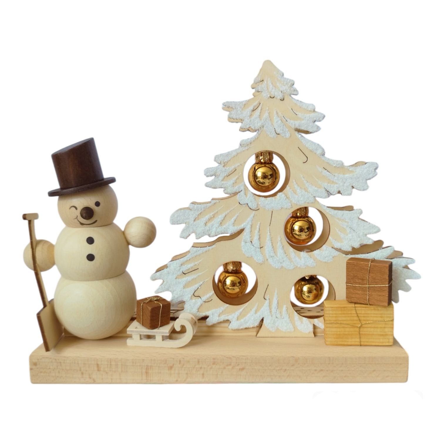 Table decoration Christmas tree, gold balls