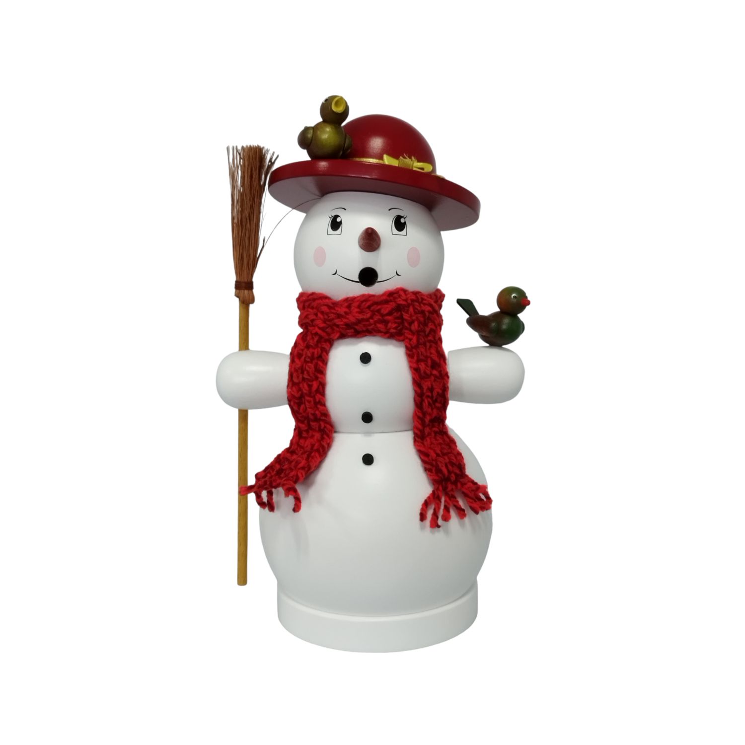Smoking figure snow woman