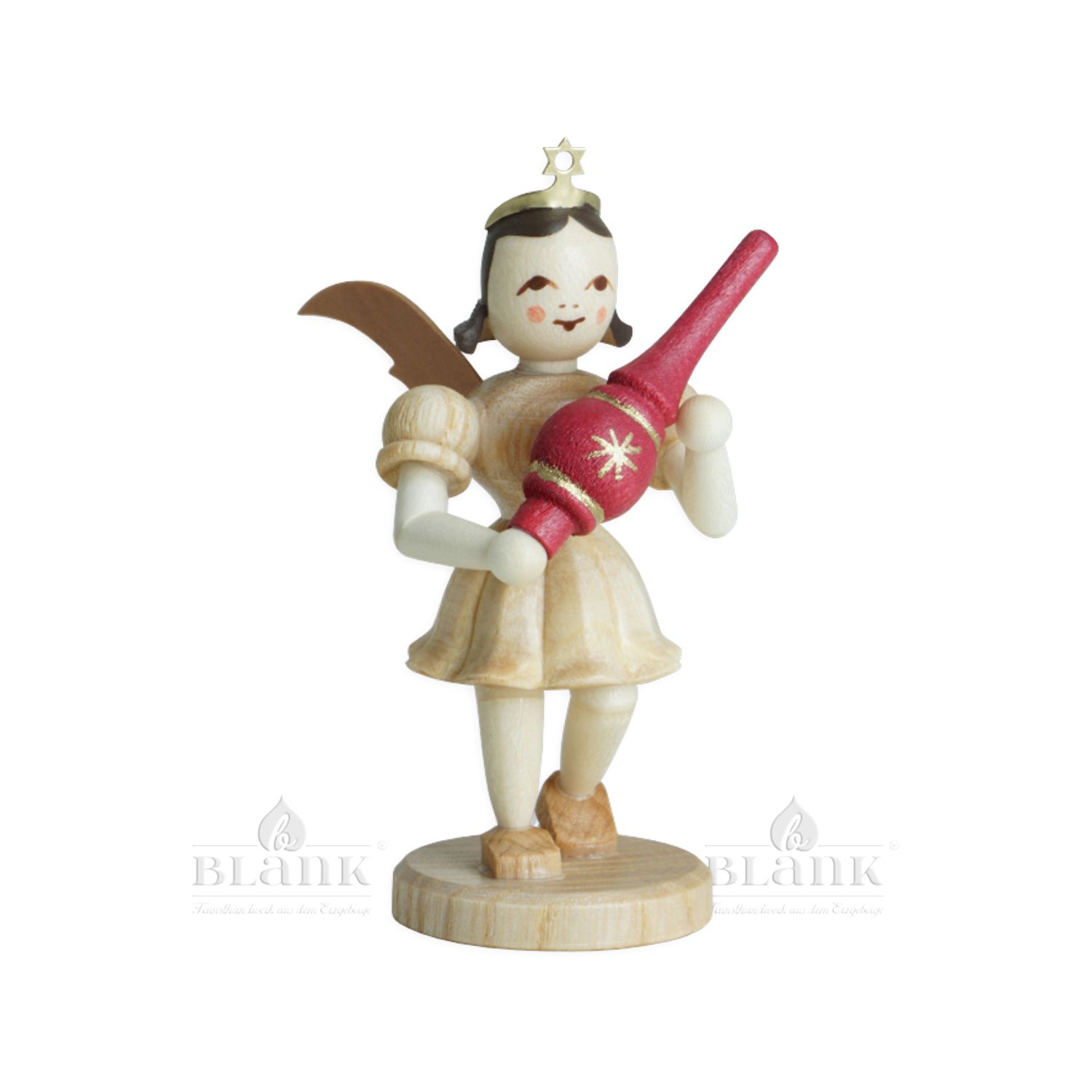 Blank short skirt angel with Christmas tree topper