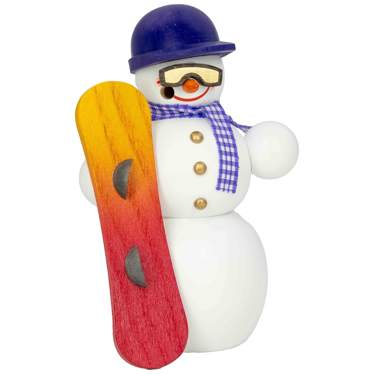 Smoker Snowman with Snowboard