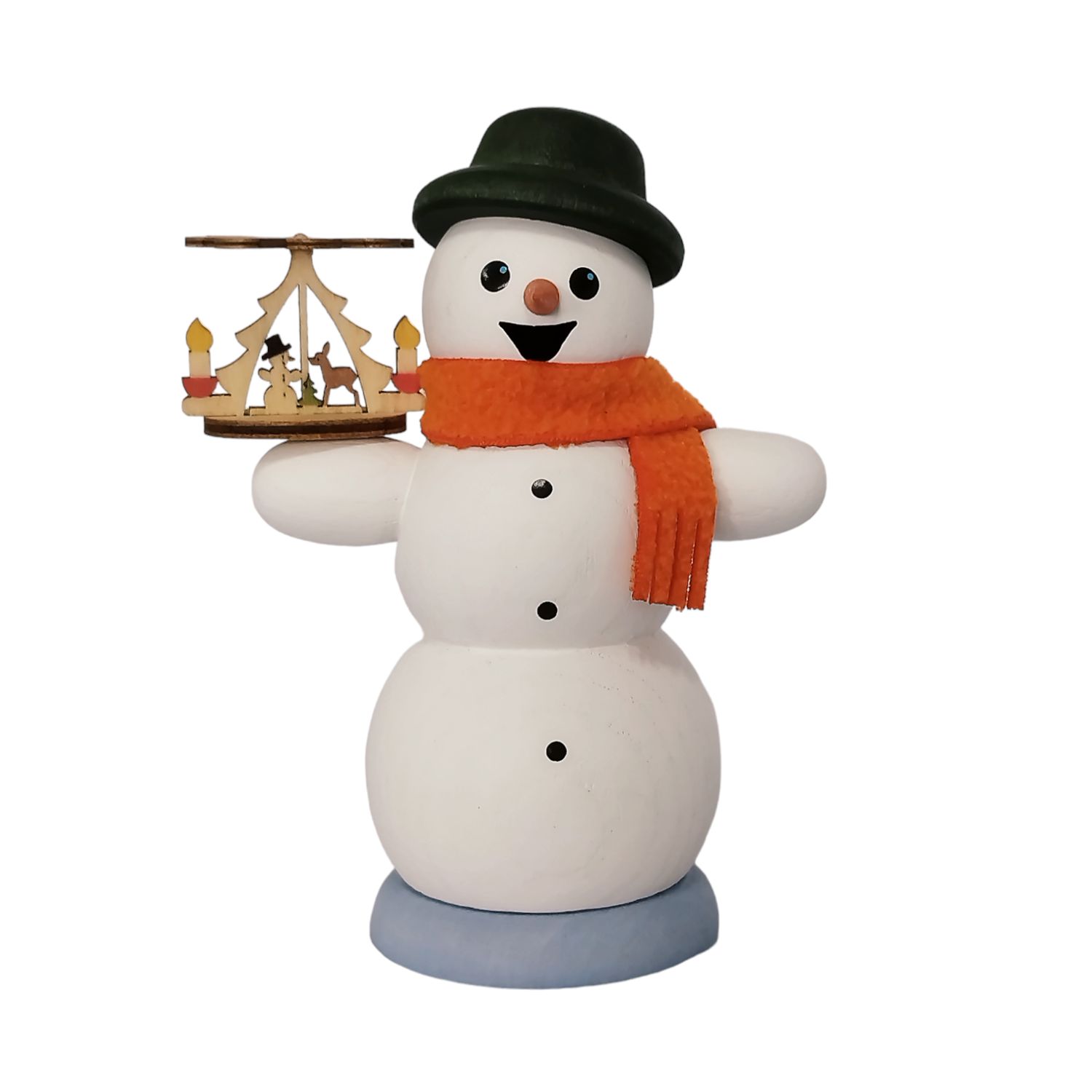 Smoker snowman with pyramid