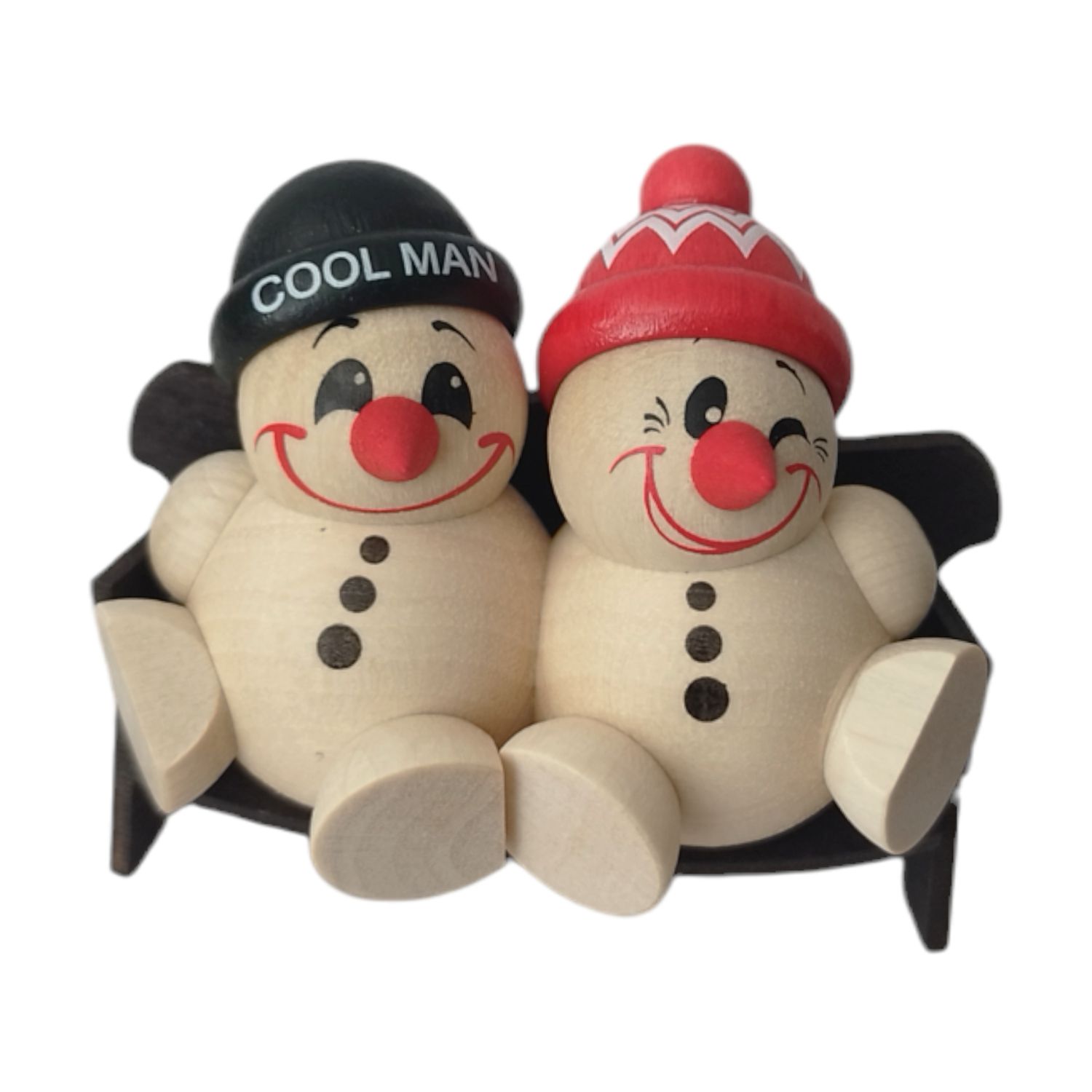 Cool-Man "two sitting on a bench"