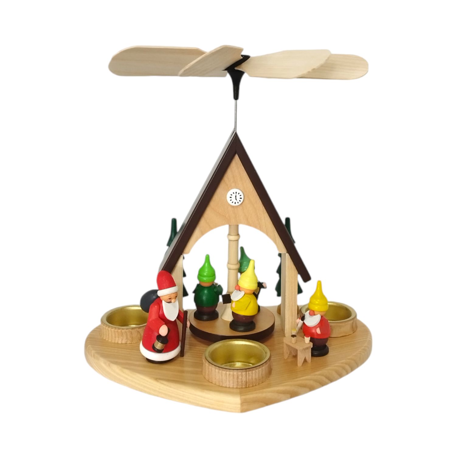 Heart pyramid dwarf house for tea lights